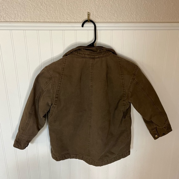 BOYS JEAN JACKET, BOYS SIZE 6, JEAN JACKET, BROWN - Picture 2 of 3